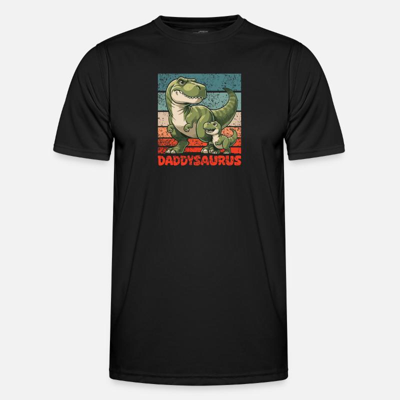 Daddysaurus Vatertag bester Daddy T-Rex Männer Funktions-T-Shirt