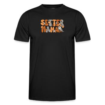 Setter anglais Groovy Setter Mom - T-shirt sport Homme - noir - Devant - AI Model Male 178 dark (178cm)