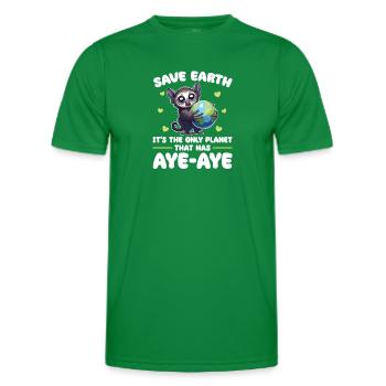 Is the only planet with finger animals Earth Day - Men's Functional T-Shirt - kelly green - Front - AI Model Male 178 dark (178cm)