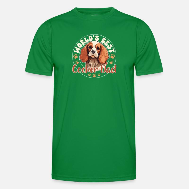 Cocker Spaniel Groovy Cocker Dad Männer Funktions-T-Shirt