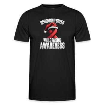 Spread happiness and increase - Men's Functional T-Shirt - black - Front - AI Model Male 178 dark (178cm)