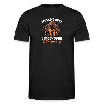 Bloodhound Groovy Bloodhound Mama - Männer Funktions-T-Shirt - Schwarz - Vorne - AI Model Male 178 dark (178cm)