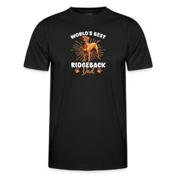 Rhodesian Ridgeback Groovy Ridgeback Dad - T-shirt sport Homme - noir - Devant - AI Model Male 178 dark (178cm)