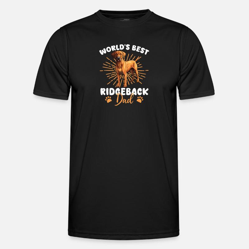 Rhodesian Ridgeback Groovy Ridgeback Dad - Männer Funktions-T-Shirt - Schwarz