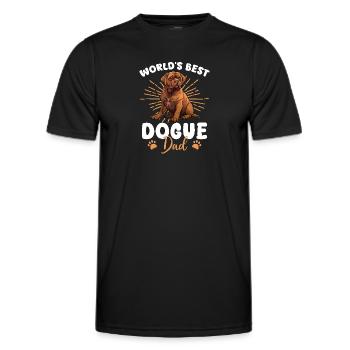 Dogue de Bordeaux Groovy Dogue Dad - T-shirt sport Homme - noir - Devant - AI Model Male 178 dark (178cm)