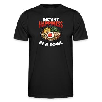Instant Happiness In A Bowl - Ramen - Men's Functional T-Shirt - black - Front - AI Model Male 178 dark (178cm)