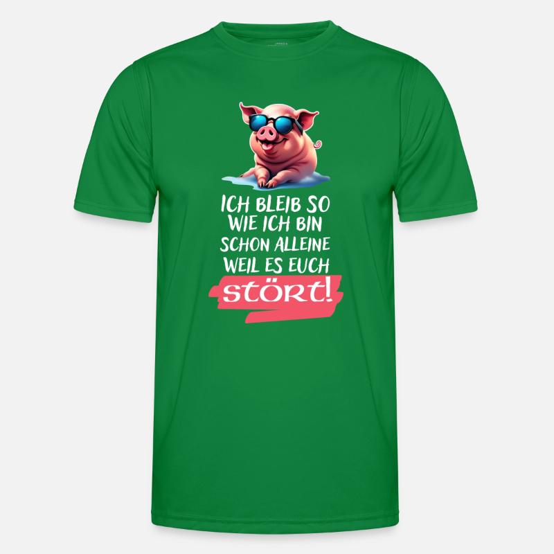 Ich bleib so wie ich bin Spruch-Witziges Statement Männer Funktions-T-Shirt