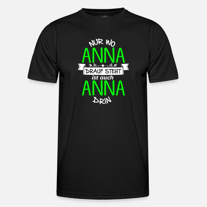 ANNA die Echte - Männer Funktions-T-Shirt - Schwarz