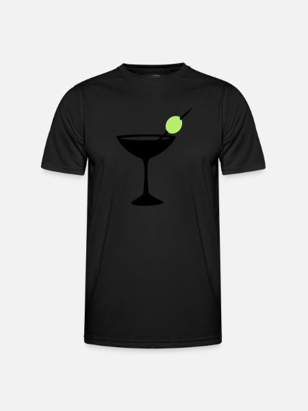 cocktail martini drink - Men's Functional T-Shirt - black