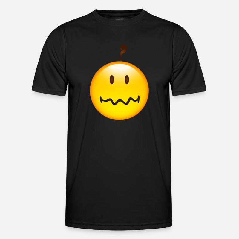 Smiley Question mark Männer Funktions-T-Shirt