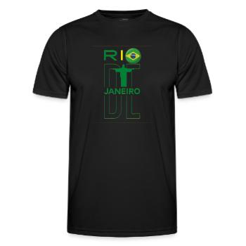 Rio de janeiro - T-shirt sport Homme - noir - Devant - AI Model Male 178 dark (178cm)