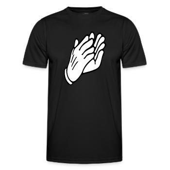 CLAP Livestream Emote - Men's Functional T-Shirt - black - Front - AI Model Male 178 dark (178cm)