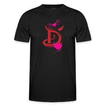 Teufel Baphomet Gothic Hexe Okkult T-Shirt - Männer Funktions-T-Shirt - Schwarz - Vorne - AI Model Male 178 dark (178cm)