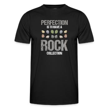 Collectionneur de pierres précieuses et recherche sur les pierres précieuses - T-shirt sport Homme - noir - Devant - AI Model Male 178 dark (178cm)