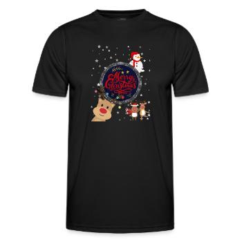Christmas - Männer Funktions-T-Shirt - Schwarz - Vorne - AI Model Male 178 dark (178cm)