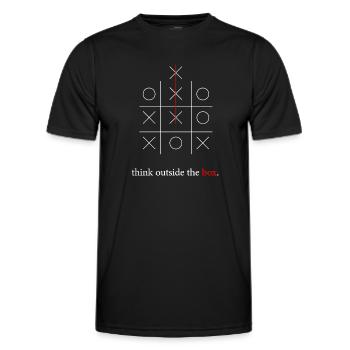 think outside the box - Men's Functional T-Shirt - black - Front - AI Model Male 178 dark (178cm)