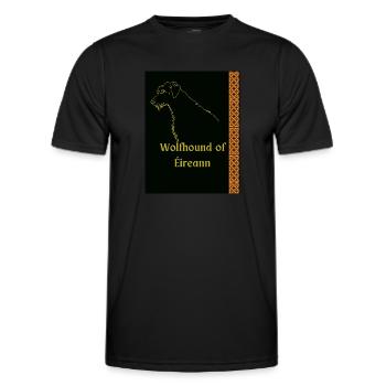 Wolfshund von Éireann. - Männer Funktions-T-Shirt - Schwarz - Vorne - AI Model Male 178 dark (178cm)