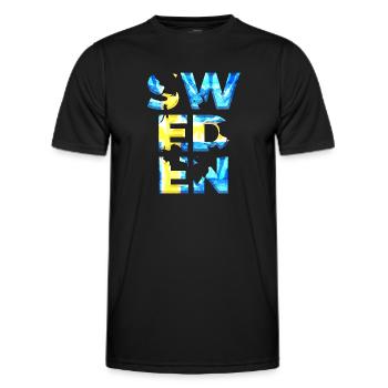 Suède Suède Europe Scandinavie Stockholm 3kro - T-shirt sport Homme - noir - Devant - AI Model Male 178 dark (178cm)