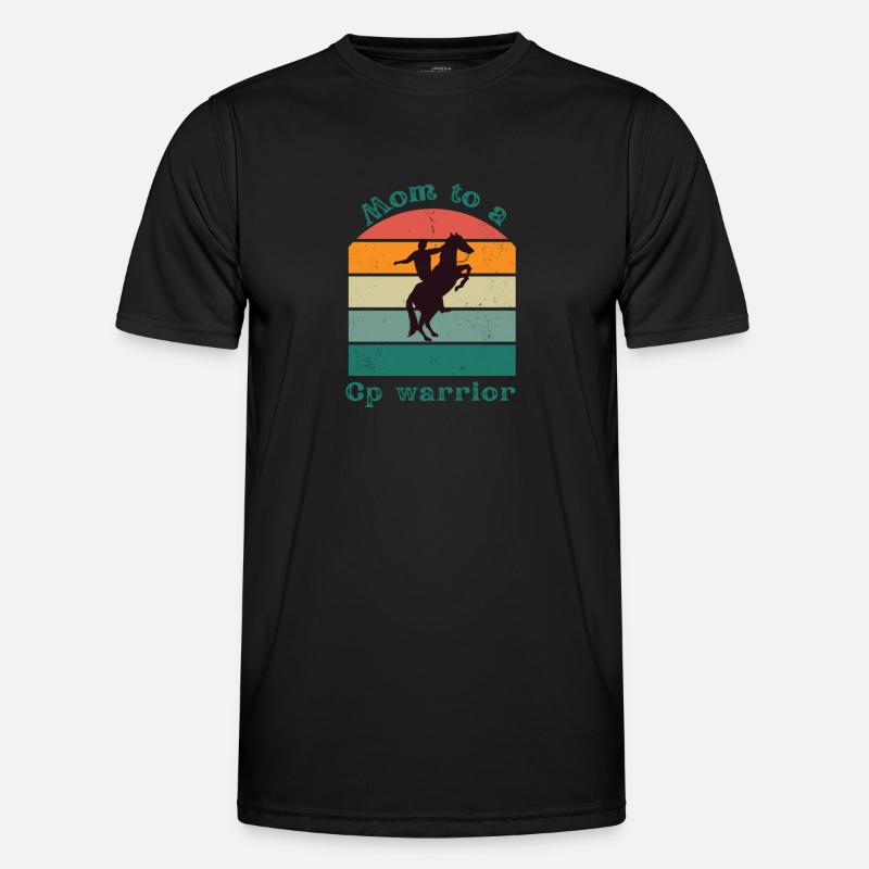 Mutter eines cp-Kriegers - Männer Funktions-T-Shirt - Schwarz