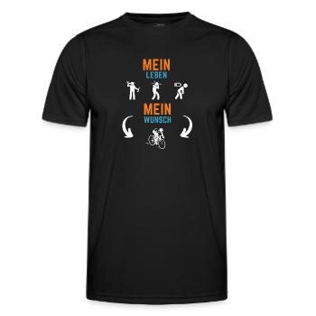 Mein Leben Mein Wunsch - Männer Funktions-T-Shirt - Schwarz - Vorne - AI Model Male 178 dark (178cm)