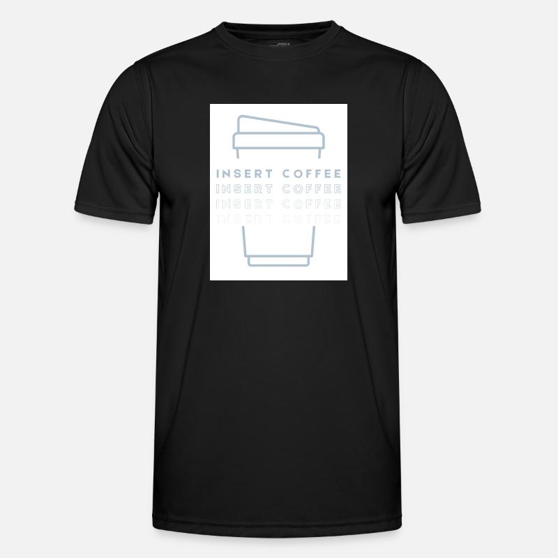 Insert Coffee Cup 2 LHBPHBBWT - Männer Funktions-T-Shirt - Schwarz