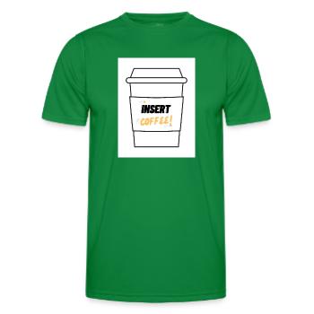 Insérer une étiquette de café LSHYBW - T-shirt sport Homme - vert - Devant - AI Model Male 178 dark (178cm)