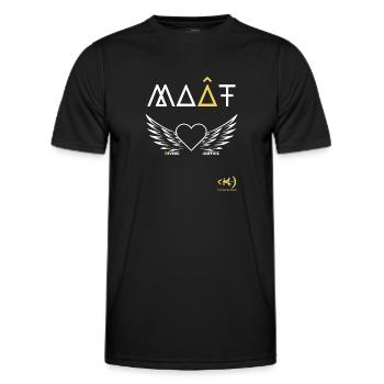 KAMA SOUL HEART White winged - Men's Functional T-Shirt - black - Front - AI Model Male 178 dark (178cm)