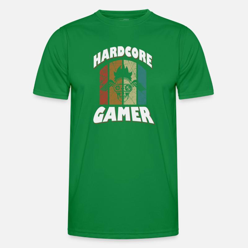Conception de jeu rétro hardcore T-shirt sport Homme