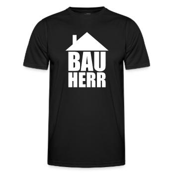 Bauherr Hausbau - Männer Funktions-T-Shirt - Schwarz - Vorne - AI Model Male 178 dark (178cm)