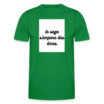 Education civique - T-shirt sport Homme - vert - Devant - AI Model Male 178 dark (178cm)