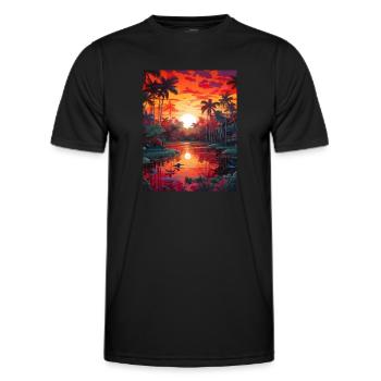 Amazonas Streetwear nature Exotic Design - Männer Funktions-T-Shirt - Schwarz - Vorne - AI Model Male 178 dark (178cm)