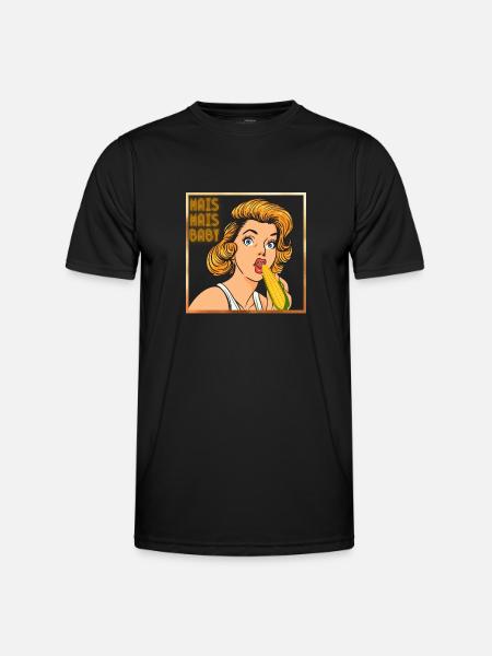 Mais Mais Baby - Männer Funktions-T-Shirt - Schwarz