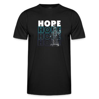 Hoffnung - Männer Funktions-T-Shirt - Schwarz - Vorne - AI Model Male 178 dark (178cm)