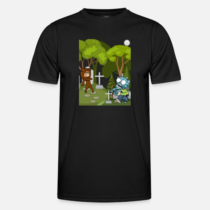 Friedhof der Zombies Männer Funktions-T-Shirt
