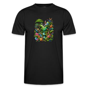 Lush nature - Men's Functional T-Shirt - black - Front - AI Model Male 178 dark (178cm)