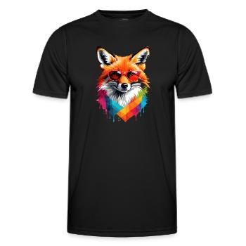 Red Fox - Men's Functional T-Shirt - black - Front - AI Model Male 178 dark (178cm)