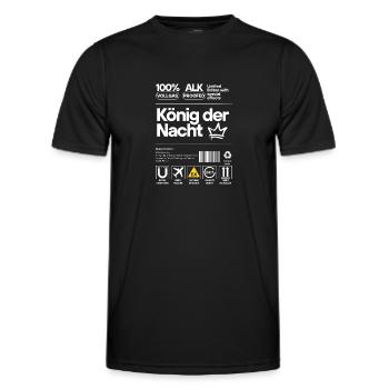 König der Nacht - Männer Funktions-T-Shirt - Schwarz - Vorne - AI Model Male 178 dark (178cm)