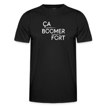 Ça boomer fort motif Blanc - T-shirt sport Homme - noir - Devant - AI Model Male 178 dark (178cm)