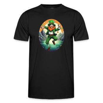 Danse trèfle de la Saint-Patrick - T-shirt sport Homme - noir - Devant - AI Model Male 178 dark (178cm)