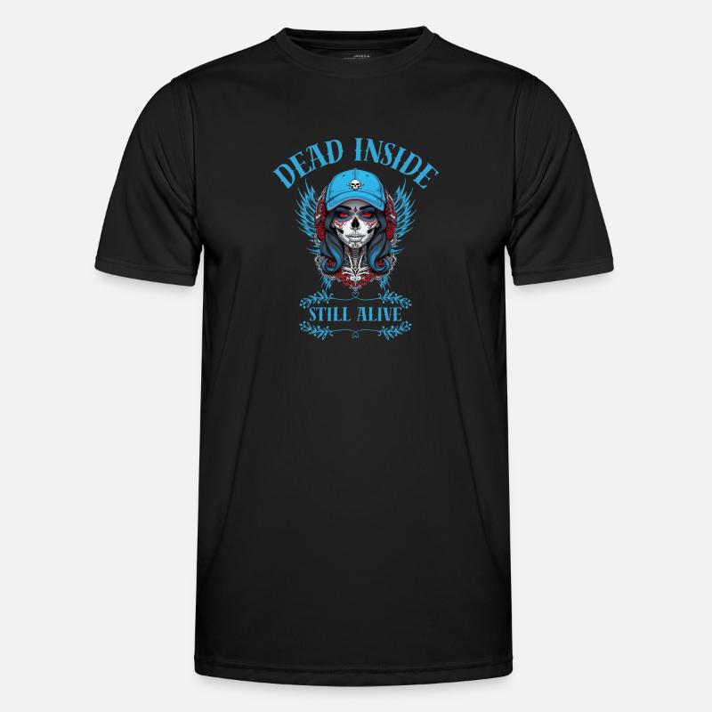 "Dead Inside, Still Alive." - Männer Funktions-T-Shirt - Schwarz