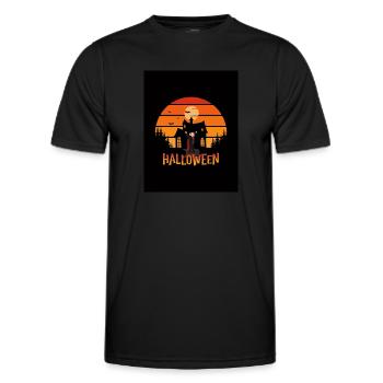 Halloween vampire maison effrayante - T-shirt sport Homme - noir - Devant - AI Model Male 178 dark (178cm)