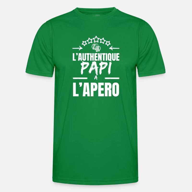 DER AUTHENTISCHE OPA BEIM APERITIF Männer Funktions-T-Shirt