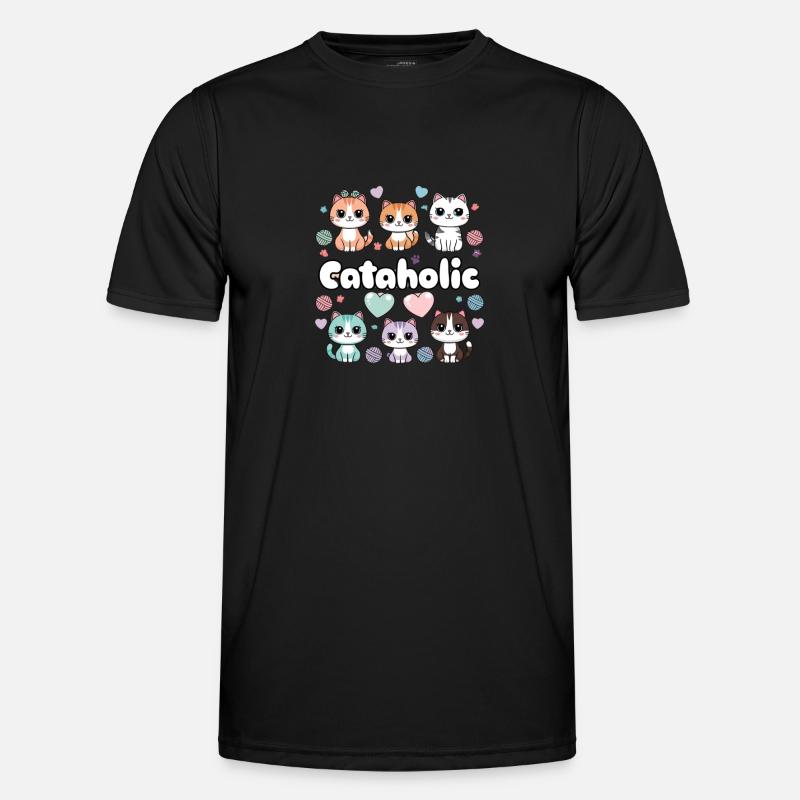 Cat Kitten Pet Gift - Men's Functional T-Shirt - black