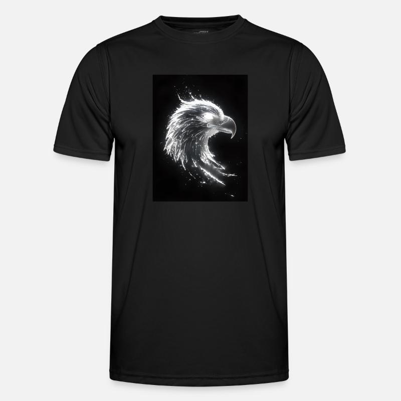 Eagle Silhouette Glow Gift - Men's Functional T-Shirt - black