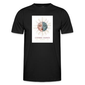 Cosmic Dance Spirituell Geschenk - Männer Funktions-T-Shirt - Schwarz - Vorne - AI Model Male 178 dark (178cm)