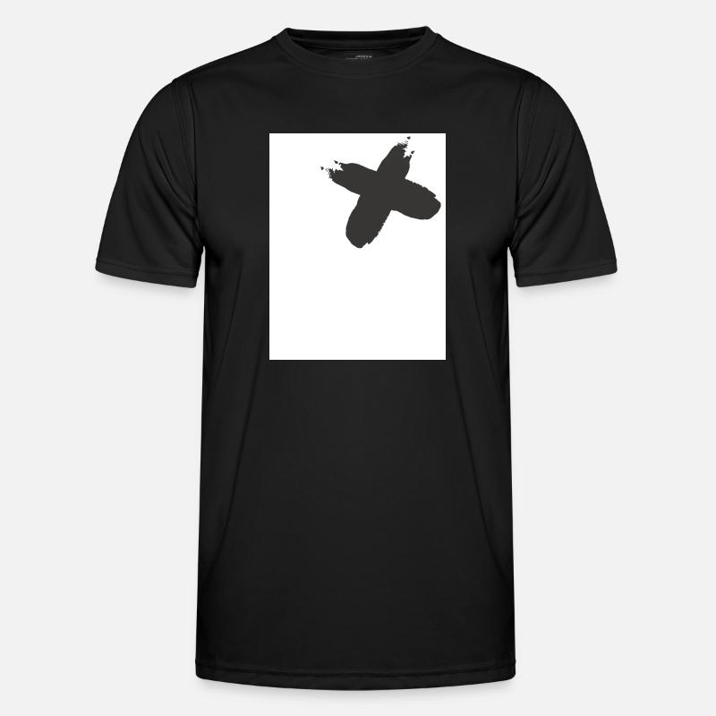 N Fronting - Männer Funktions-T-Shirt - Schwarz