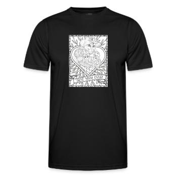 Best Mum Ever Vintage Cat Mummy With Kittens - Men's Functional T-Shirt - black - Front - AI Model Male 178 dark (178cm)