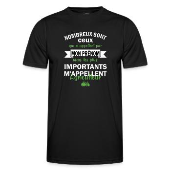 Nombreux sont ceux qui m'appellent par mon prénom - T-shirt sport Homme - noir - Devant - AI Model Male 178 dark (178cm)