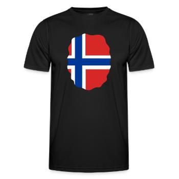 Norwegen Flagge Skandinavien Norwegische Fahne - Männer Funktions-T-Shirt - Schwarz - Vorne - AI Model Male 178 dark (178cm)