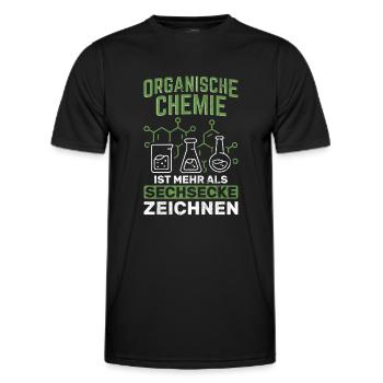 Organische Chemie Mehr Als Sechsecke Chemiker - Männer Funktions-T-Shirt - Schwarz - Vorne - AI Model Male 178 dark (178cm)